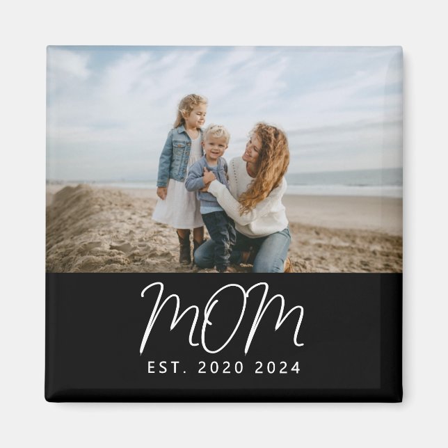 Mum Established Photo Gift Magnet (Front)