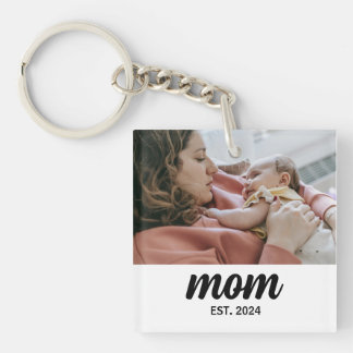 Mum Established Photo Gift Magnet Key Ring