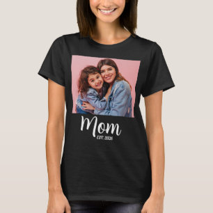 Mum Established Photo Gift T-Shirt