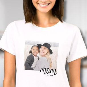 Mum Established Photo Gift T-Shirt