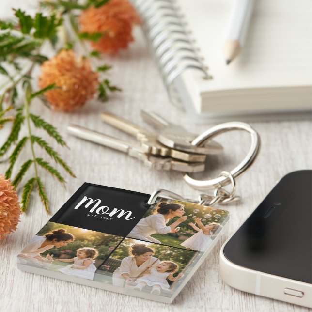 Mum Established Photo Memory Gift for Her Key Ring (Front Right)