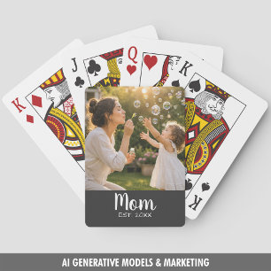 Mum Established Photo Memory Gift Playing Cards