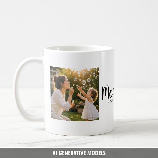 Mum Established Photo Milestone Memory Coffee Mug (Mom Established Photo Milestone Memory Coffee Mug)