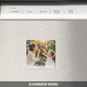 Mum Established Photo Motherhood Keepsake Magnet