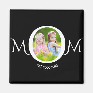 Mum Established Photo Mother's Day Gift Magnet