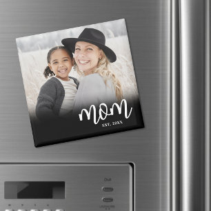 Mum Established Photo Mother's Day Gift Magnet