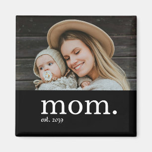Mum Established Photo Mother's Day Magnet