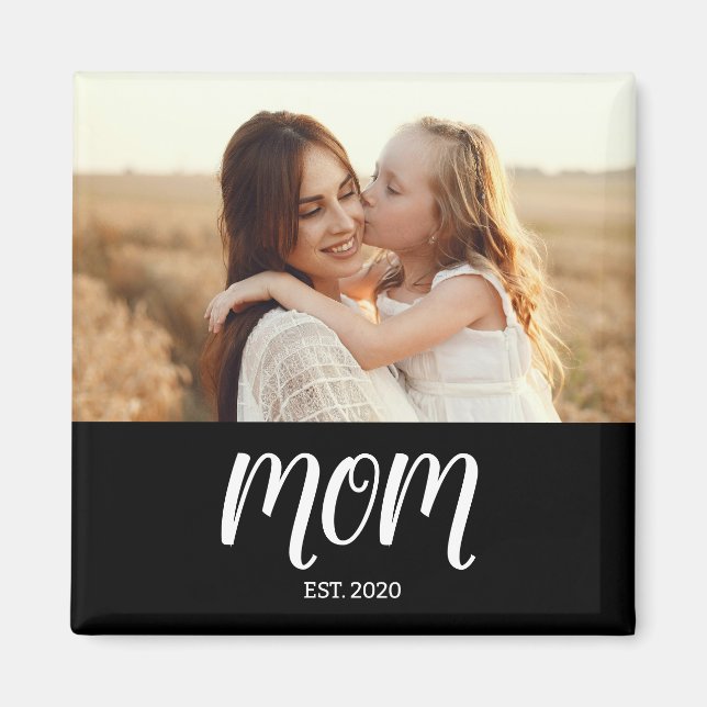 Mum Established Photo Mother's Day Magnet (Front)