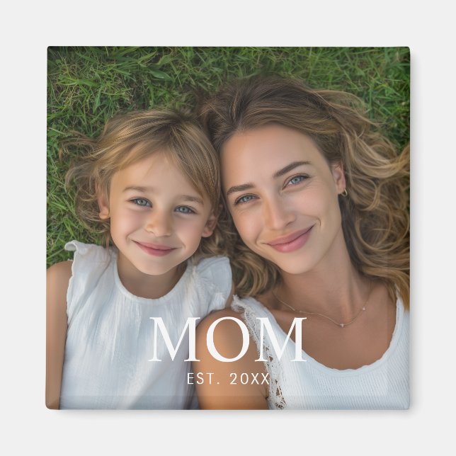 Mum Established Photo Mother's Day  Magnet (Front)