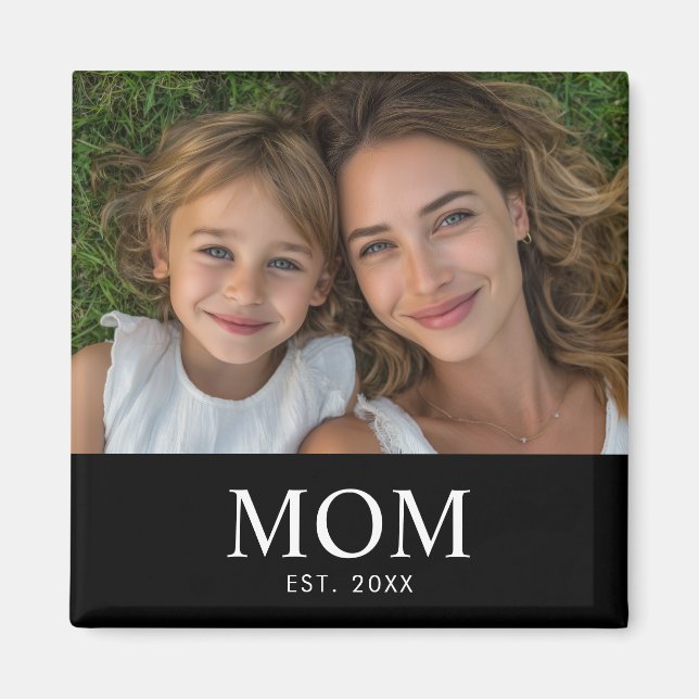 Mum Established Photo Mother's Day  Magnet (Front)