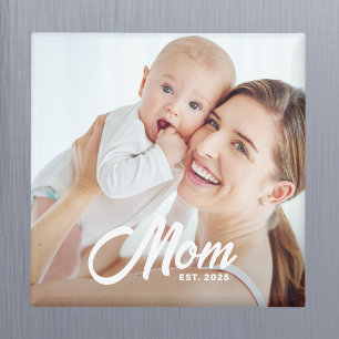 Mum Established Photo Mother's Day Magnet