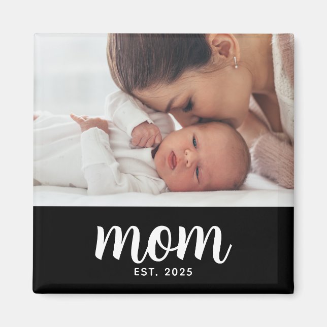 Mum Established Photo Mother's Day Magnet (Front)