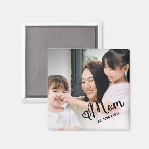 Mum Established Photo Mother's Day Magnet