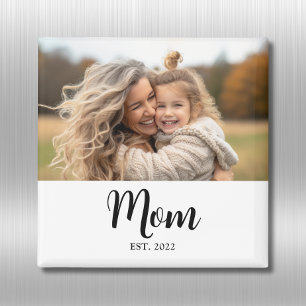 Mum Established Photo Script Text Gift Magnet