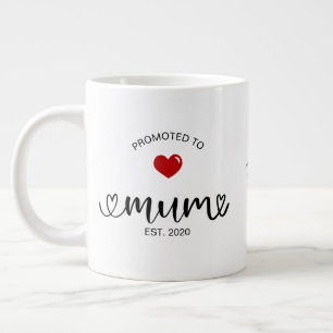 Mum Established Promoted To Mom Large Coffee Mug