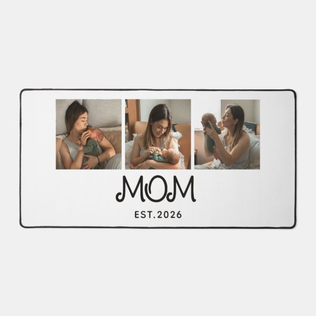 Mum Established Script 3 Photo  Desk Mat (Front)