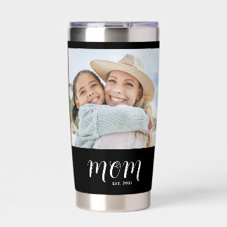 Mum Established Script Black 2 Photo Insulated Tumbler