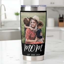 Mum Established Script Black 2 Photo Insulated Tumbler