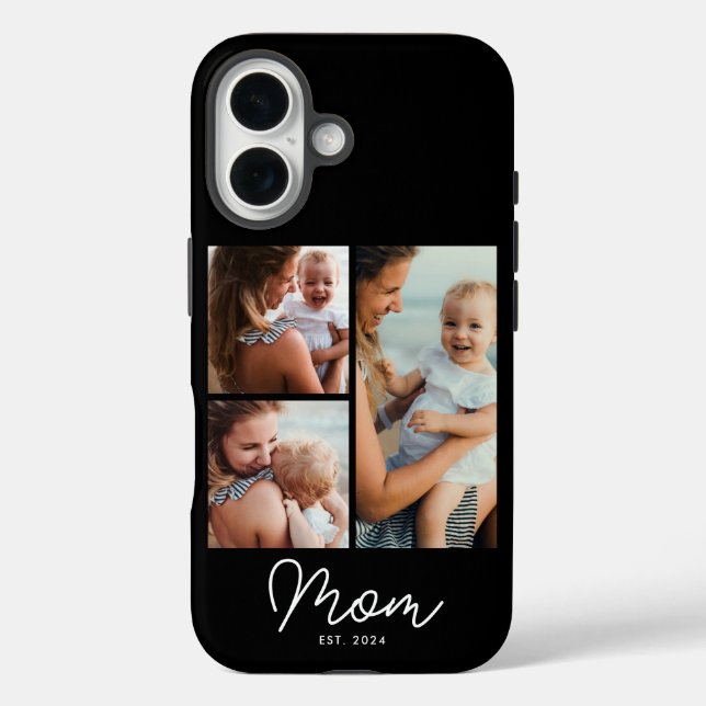 Mum Established Script Black 3 Photo Case-Mate iPhone Case (Back)