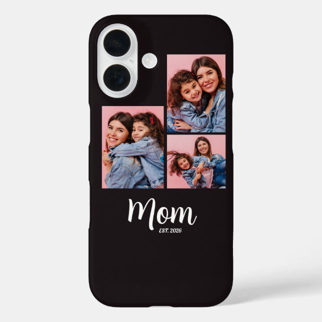 Mum Established Script Black 3 Photo  Case-Mate iPhone Case (Back)