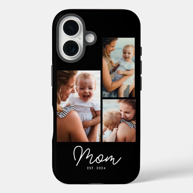 Mum Established Script Black 3 Photo Case-Mate iPhone Case (Back)