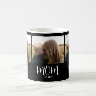 Mum Established Script Black 3 Photo Coffee Mug