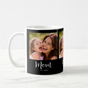 Mum Established Script Black 3 Photo Coffee Mug
