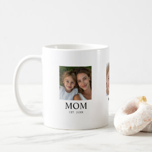 Mum Established Script Black 3 Photo Coffee Mug