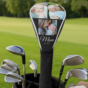 *Mum Established Script Black 3 Photo Gift Pickleball Paddle