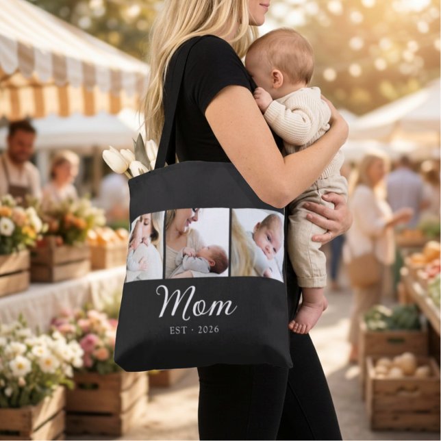 Mum Established Script Black 3 Photo  Tote Bag (Creator Uploaded)