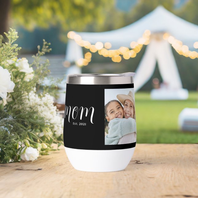 Mum Established Script Black Photo (Wedding)