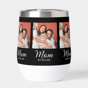 Mum Established Script Black Photo