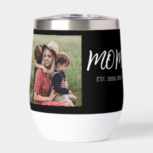Mum Established Script Black Photo