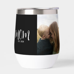 Mum Established Script Black Photo