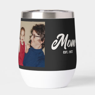 Mum Established Script Black Photo