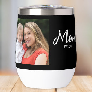 Mum Established Script Black Photo