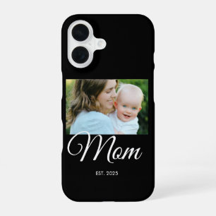Mum Established Script Black Photo iPhone 16 Case