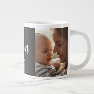 Mum Established Script Black Photo Speciality Mug