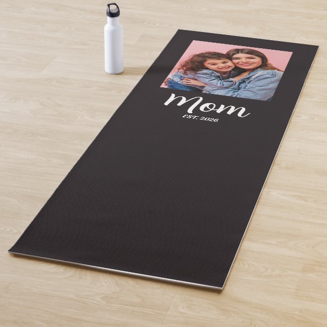 Mum Established Script Black Photo  Yoga Mat (In Situ)