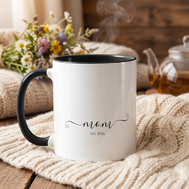 Mum Established Script CCustom Year Mother  Mug (Creator Uploaded)