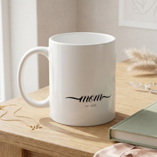 Mum Established Script Custom Year Mother  Coffee Mug