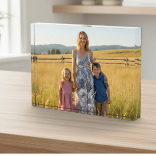 Mum Established Script Photo Block