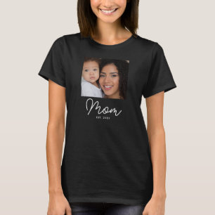 Mum Established Script Photo T-Shirt