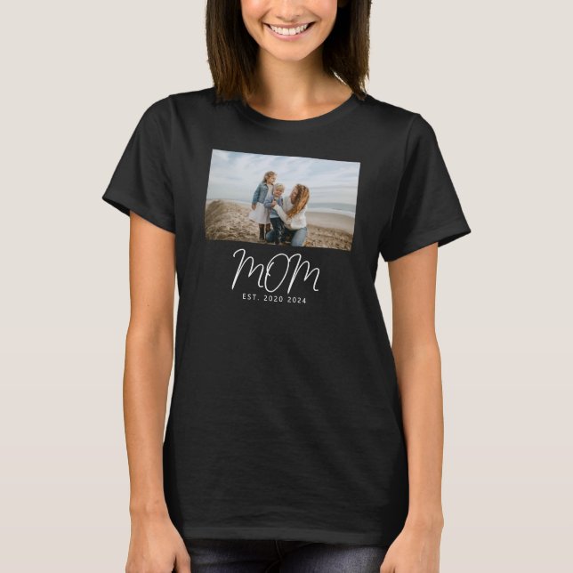 Mum Established Script Photo T-Shirt (Front)