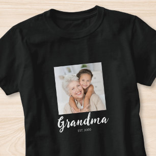 Mum Established Script Photo  T-Shirt