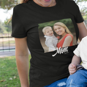 Mum Established Script Photo  T-Shirt