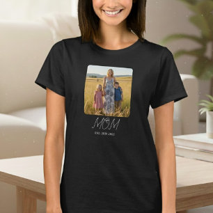 Mum Established Script Photo T-Shirt