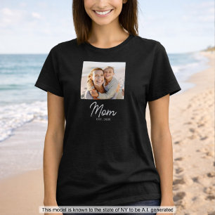 Mum Established Script Photo T-Shirt