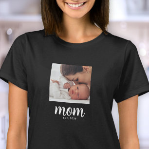 Mum Established Script Photo T-Shirt