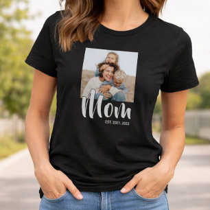 Mum Established Script Photo T-Shirt